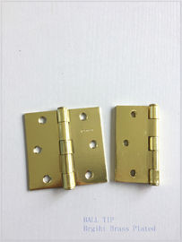 Καλυμμένο ορείχαλκος υλικό μετάλλων αρθρώσεων πορτών ακρών σφαιρών για την ξύλινη πόρτα